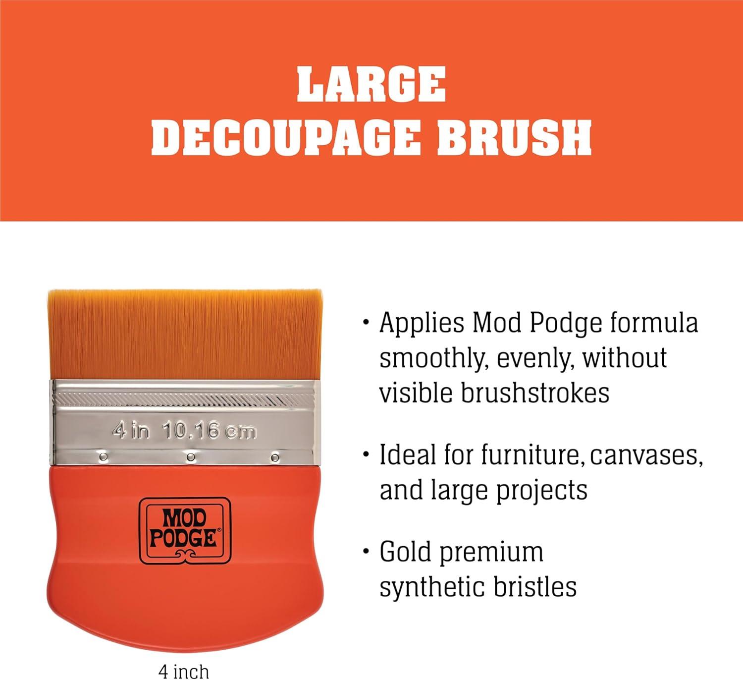 image:imageMod Podge Brush Applicator 4Inch 12917 Gold Taklon 1 Pack