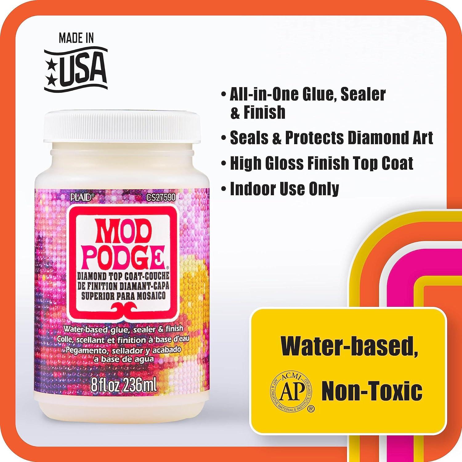 image:imageMod Podge Diamond Top Coat Premium AllinOne Glue Sealer and Finish Perfect for Preserving Diamond Puzzle Arts and Crafts Projects CS27590