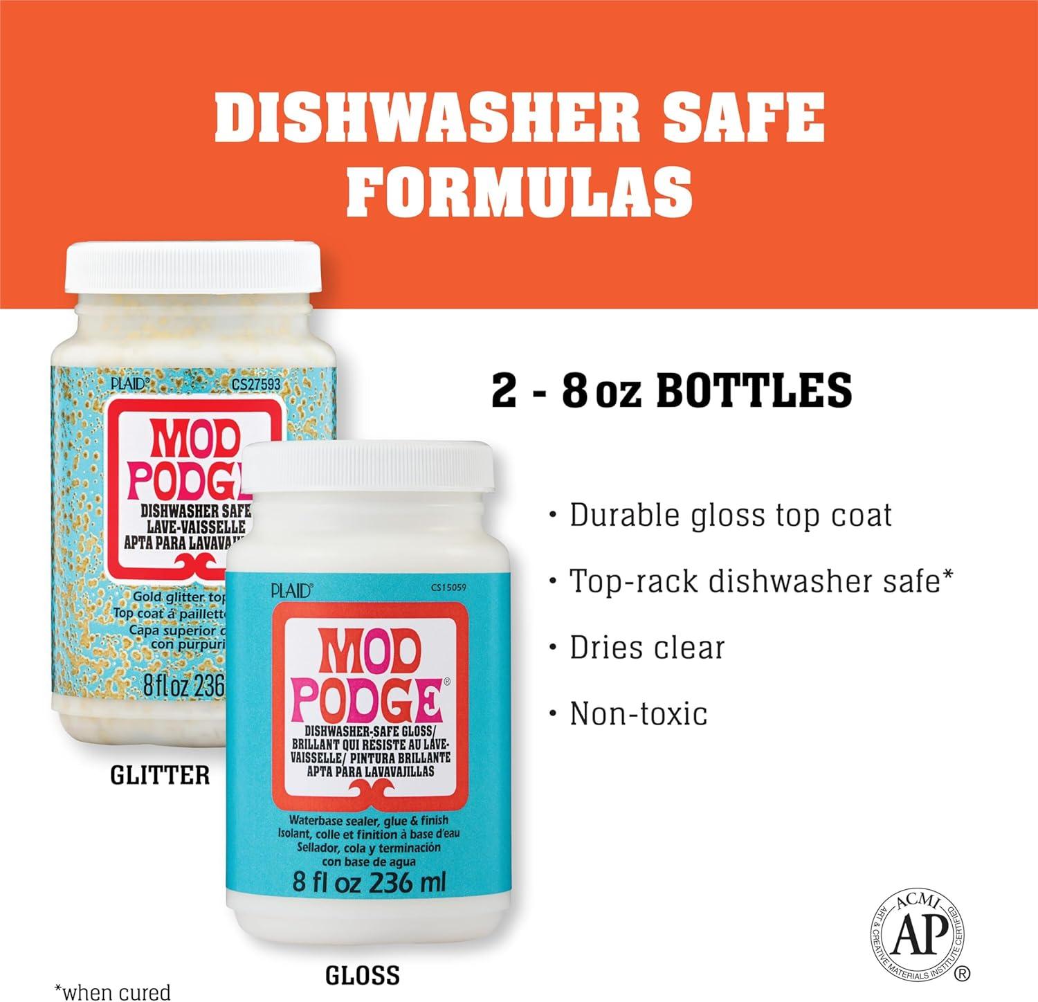image:imageMod Podge Dishwasher Safe Decoupage Set Includes 3 Soft Bristle Brushes Perfect for DIY Arts and Crafts Projects
