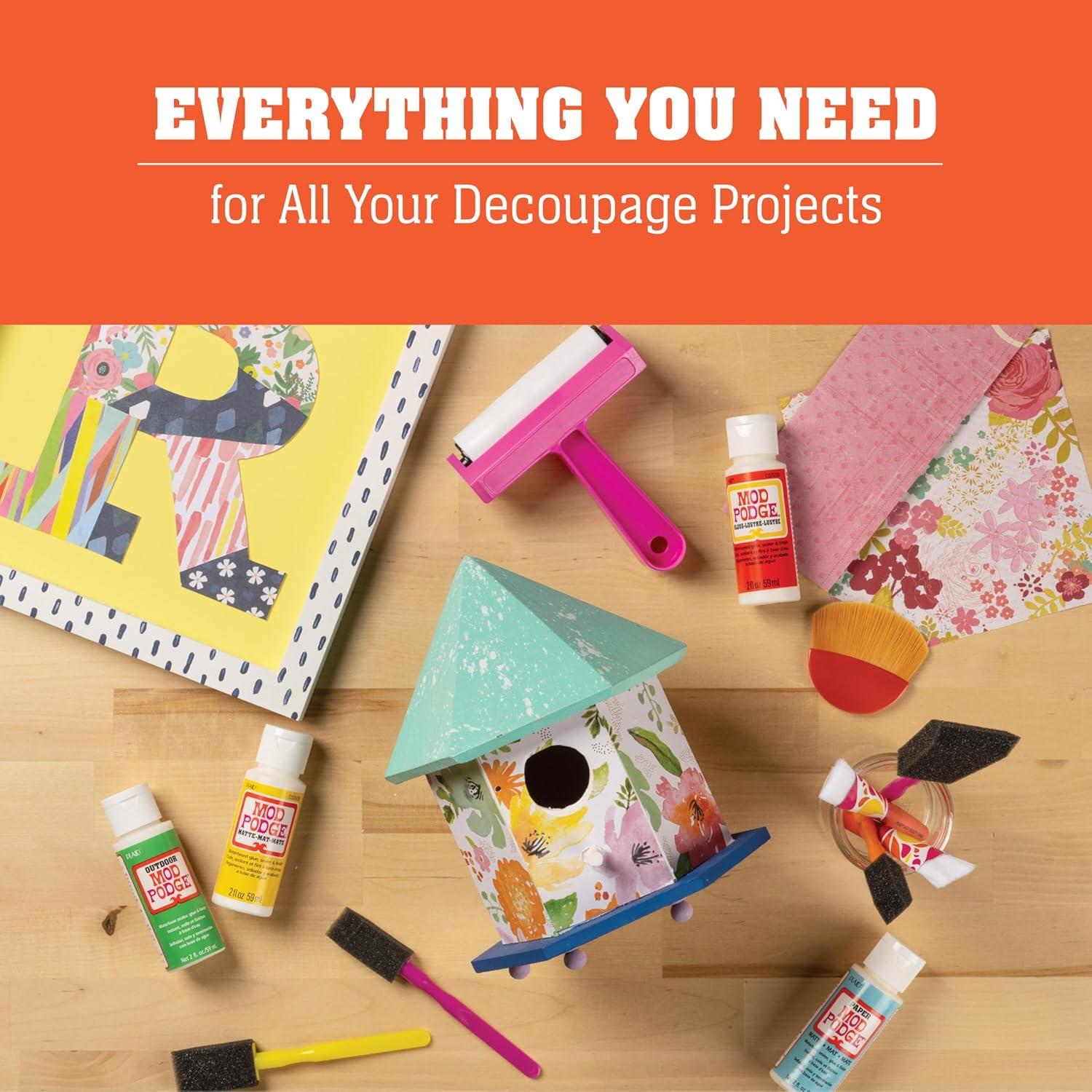 image:imageMod Podge Essential Decoupage Kit Featuring 8 Formulas and 10 Tools Perfect for DIY Arts and Crafts Projects