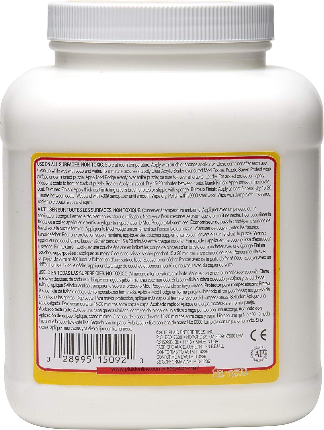 image:imageMod Podge Matte Sealer Glue amp Finish AllinOne Craft Solution Quick Dry Easy Clean for Wood Paper Fabric amp More NonToxic Craft with Confidence Made in USA 32 oz Pack of 164 fl oz