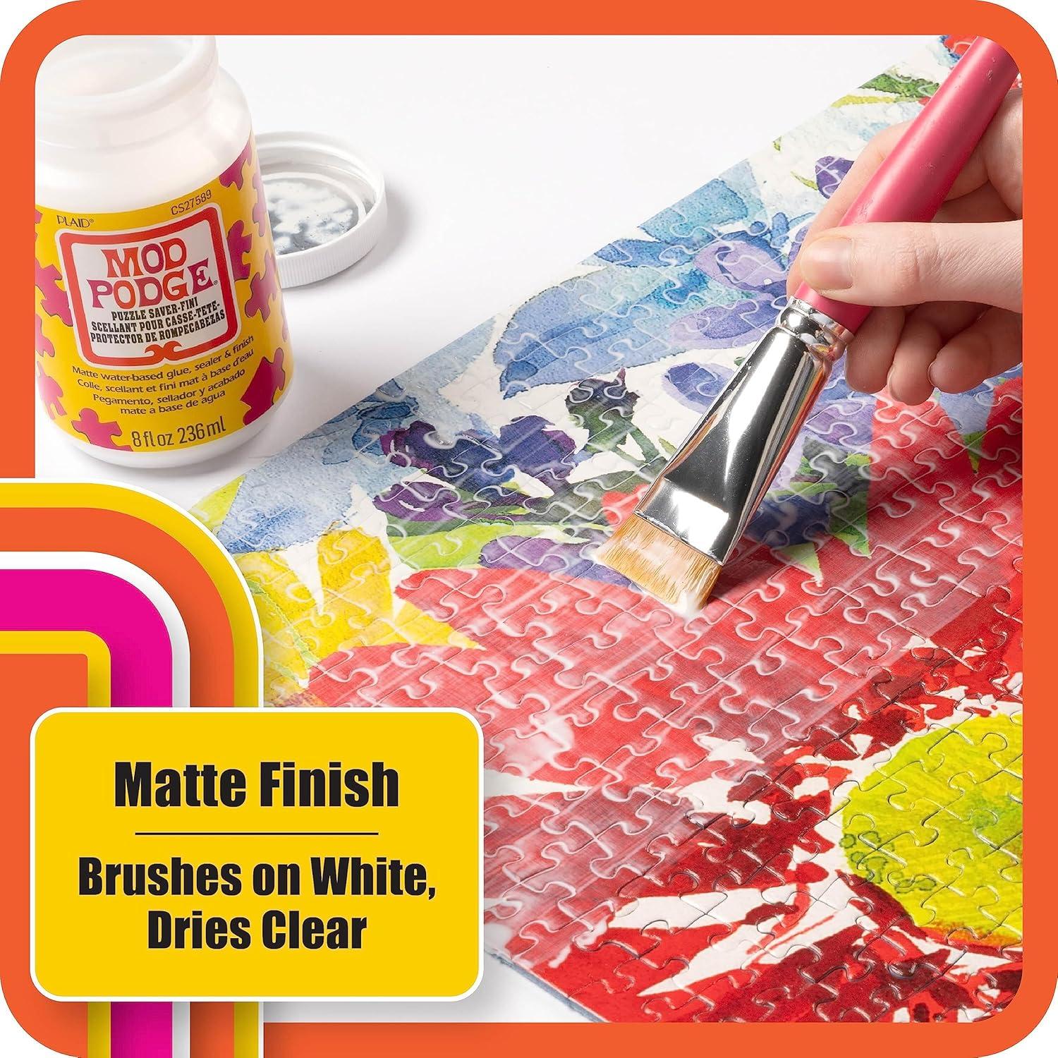 image:imageMod Podge Puzzle Saver Premium Matte AllinOne Glue Sealer and Finish 8 fl oz CS27589Puzzle Saver