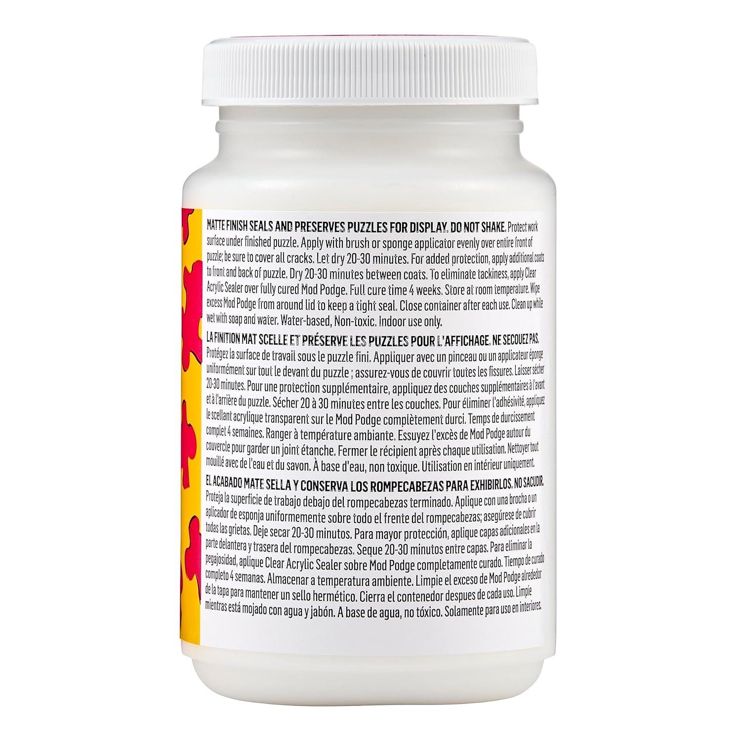 image:imageMod Podge Puzzle Saver Premium Matte AllinOne Glue Sealer and Finish 8 fl oz CS27589Puzzle Saver