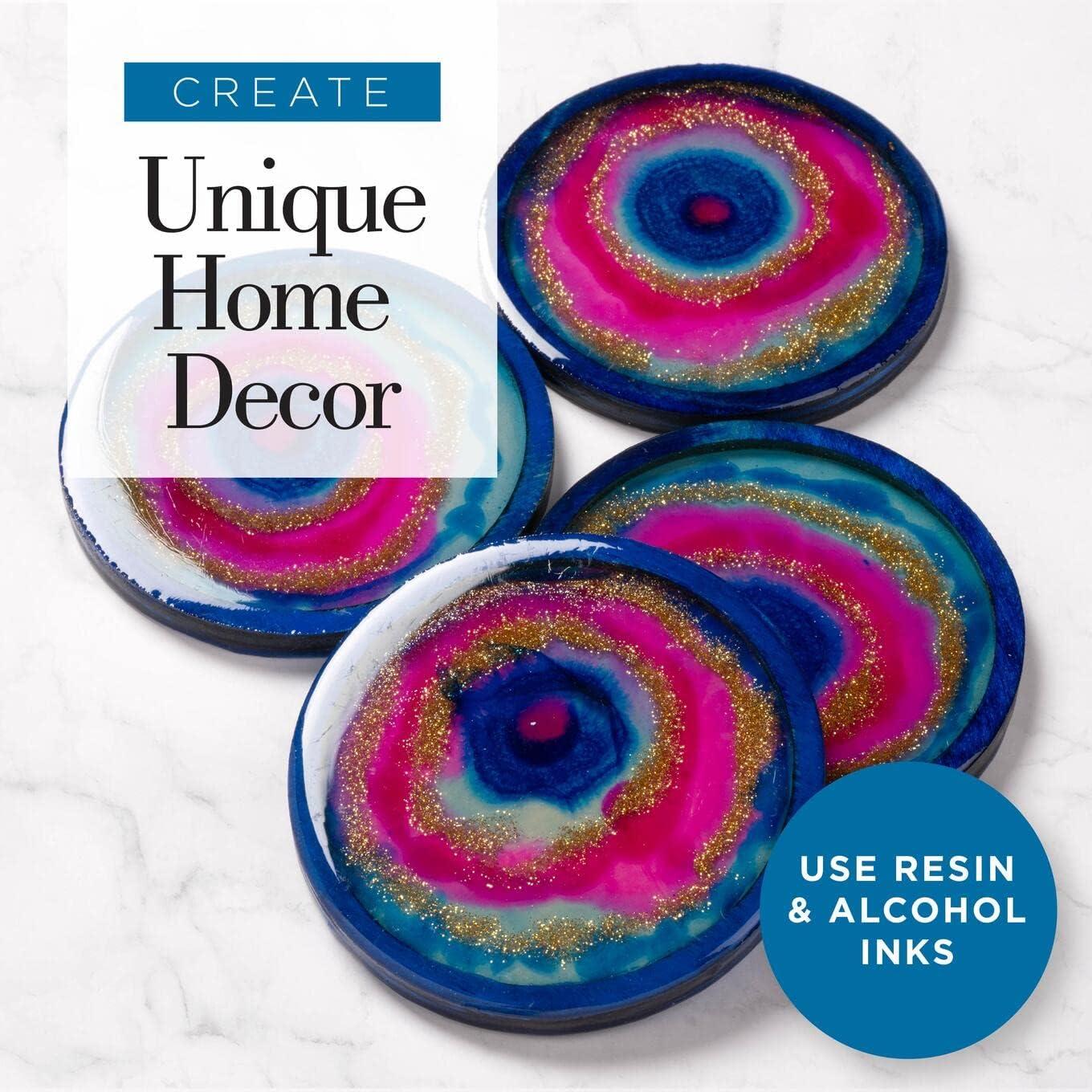 image:imageMod Podge Resin Wood Coasters Set of 4 Resin Pouring Coaster Kit Pouring Surface for Epoxy Resin DIY Craft Supplies for Resin Arts and Crafts Projects 25485
