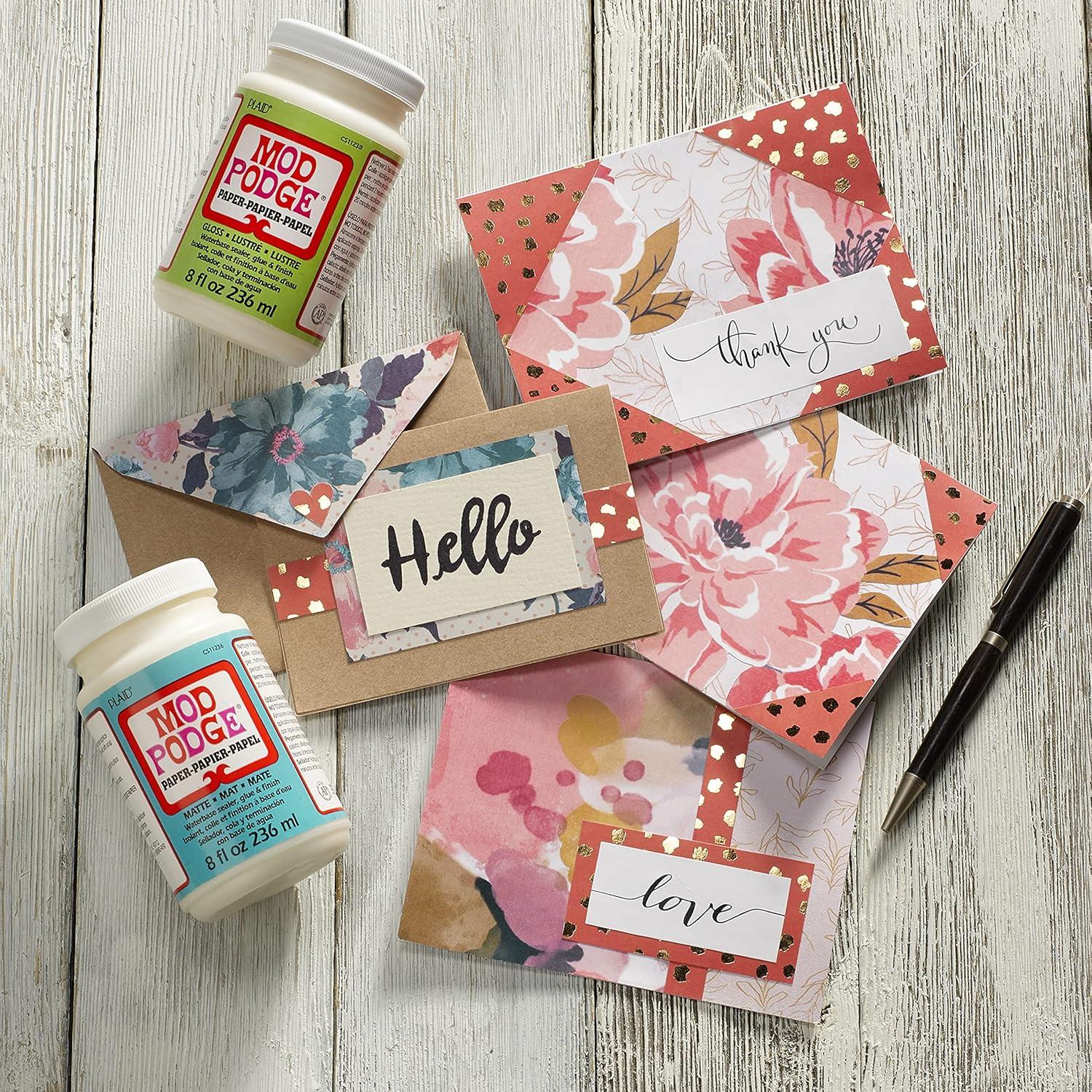 image:imageMod Podge Waterbase Sealer Glue and Finish for Paper 8Ounce CS11238 Gloss FinishMatte