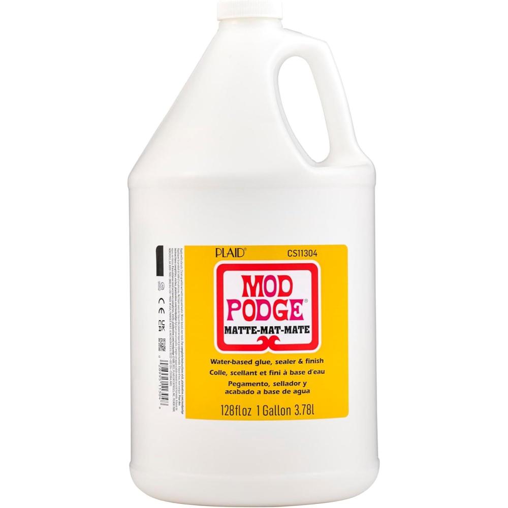image:imageMOD PODGE Matte Sealer Glue amp Finish AllinOne Craft Solution Quick Dry Easy Clean for Wood Paper Fabric amp More NonToxic Craft with Confidence Made in USA 4 oz Pack of 1128 fl oz