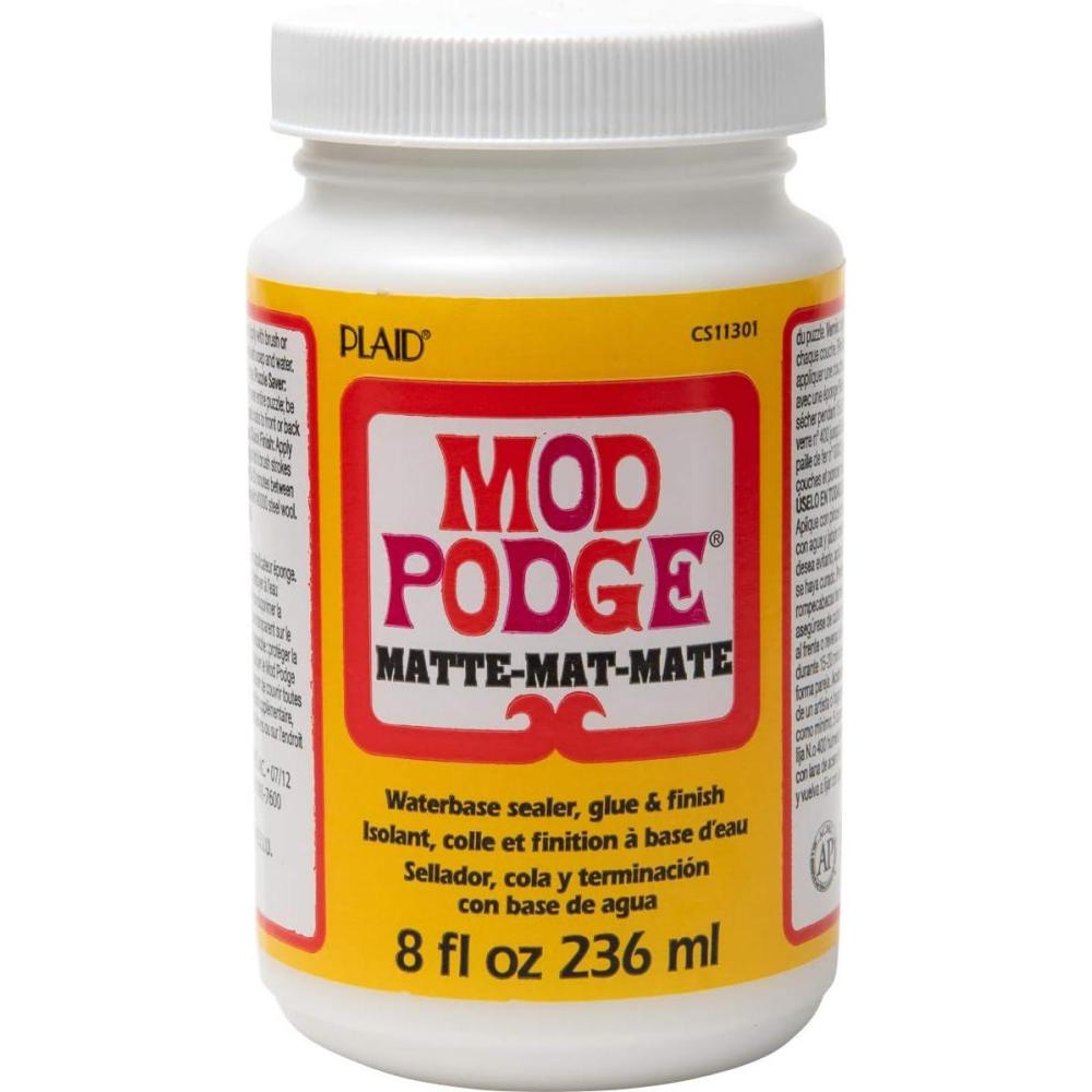 image:imageMod Podge Matte Sealer Glue amp Finish AllinOne Craft Solution Quick Dry Easy Clean for Wood Paper Fabric amp More NonToxic  Craft with Confidence Made in USA 32 oz Pack of 18 fl oz