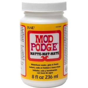 MOD PODGE Matte Sealer, Glue & Finish: All-in-One Craft Solution- Quick Dry, Easy Clean, for Wood, Paper, Fabric & More. Non-Toxic – Craft with Confidence, Made in USA, 4 oz., Pack of 1(8 fl oz)