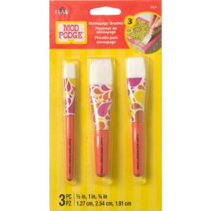 Mod Podge 10615 3 Piece Short Handle Brush Set(Brush Set)