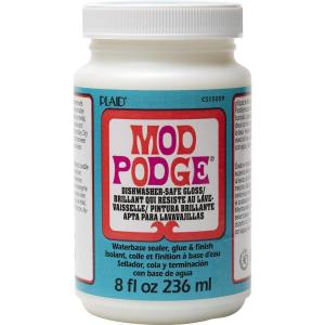 Mod Podge Dishwasher Safe Waterbased Sealer, Glue and Finish (8-Ounce), CS15059 Gloss, 8 Ounce(Clear)