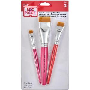 Mod Podge Furniture Brush Set of 3 (1 1/4-Inch, 11/16-Inch, 3/8-Inch), 24781 One Each, Original Version(Decoupage Brush 3 PC)
