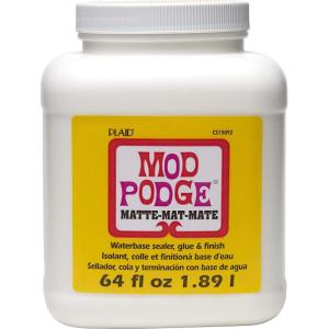 Mod Podge Matte Sealer, Glue & Finish: All-in-One Craft Solution- Quick Dry, Easy Clean, for Wood, Paper, Fabric & More. Non-Toxic – Craft with Confidence, Made in USA, 32 oz., Pack of 1(64 fl oz)