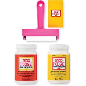 Mod Podge, Matte and Gloss Decoupage Kit, Includes Brayer and Squeegee, Perfect for DIY Arts and Crafts Projects
