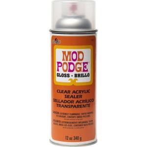 Mod Podge Spray Acrylic Sealer that is Specifically Formulated to Seal Craft Projects, Dries Crystal Clear is Non-Yellowing No-Run and Quick Drying, 12 ounce, Gloss(1)