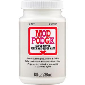 Mod Podge Super Matte, Premium All-in-One Glue, Sealer, and Finish, 8 fl oz, CS27596