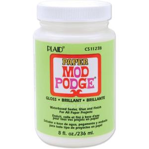 Mod Podge Waterbase Sealer, Glue and Finish for Paper (8-Ounce), CS11238 Gloss Finish(Gloss)