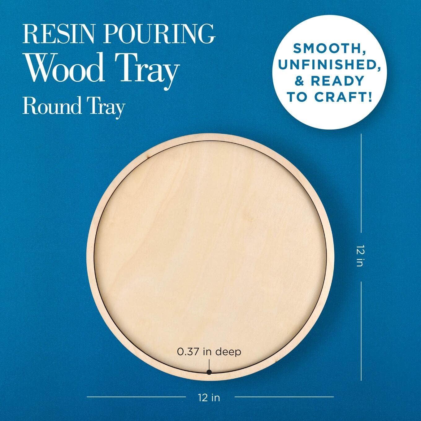 image:imageMod Podge Round Wood Tray 12 Pouring Surface for Epoxy DIY Supplies for Resin Arts and Crafts Projects 25488