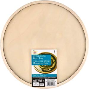 Mod Podge, Round Wood Tray, 12″ Pouring Surface for Epoxy, DIY Supplies for Resin Arts and Crafts Projects, 25488