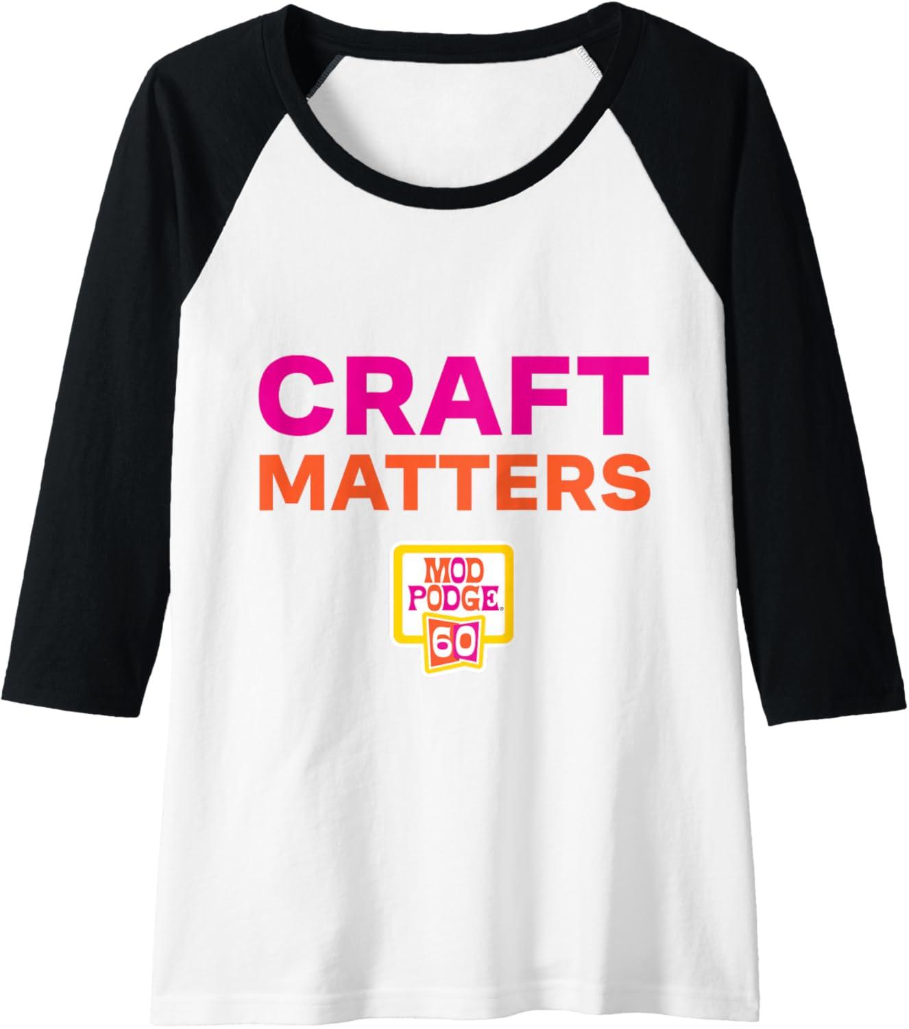 image:imageCraft Matters Raglan Baseball TeeBlackWhite