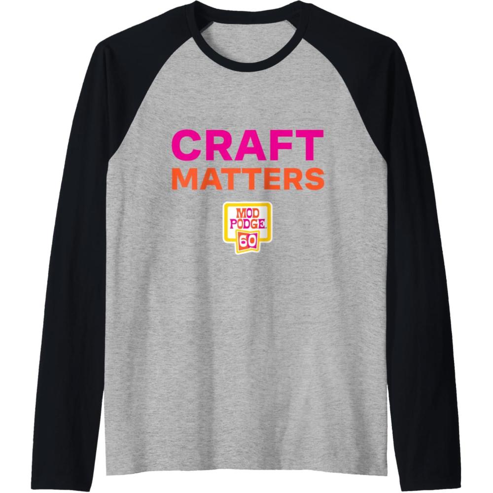 image:imageCraft Matters Raglan Baseball TeeBlackAthletic Heather