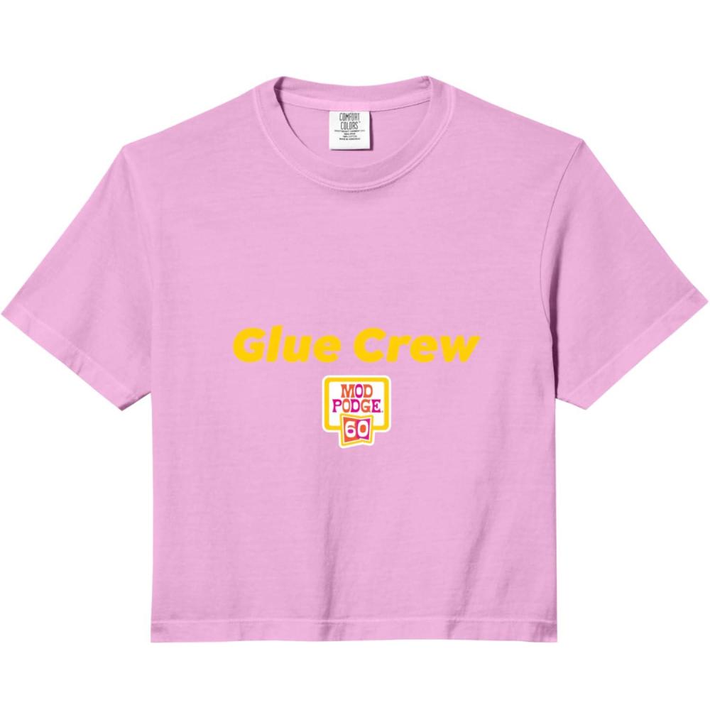 image:imageGlue Crew Comfort Colors Crop TopRose Quartz