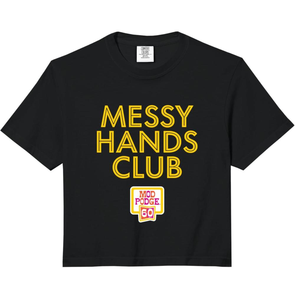 image:imageMessy Hands Club Comfort Colors Crop TopBlack