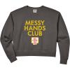 image:imageWomens Messy Hands Club Comfort Colors Crop SweatshirtPepper
