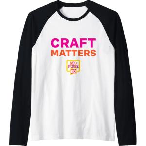 Craft Matters Raglan Baseball Tee(Black/White)