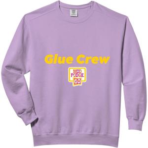 Glue Crew Comfort Colors Adult Sweatshirt(Orchid)