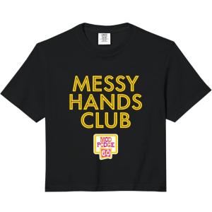 Messy Hands Club Comfort Colors Crop Top(Black)